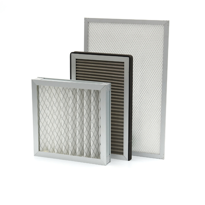 U15 ULPA Panel Air Filter Fiberglass Mini Pleat With Aluminium Frame