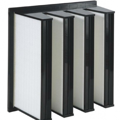 Galvanized Steel V Bank Filter Multi Layer For Gas Turbine Engines